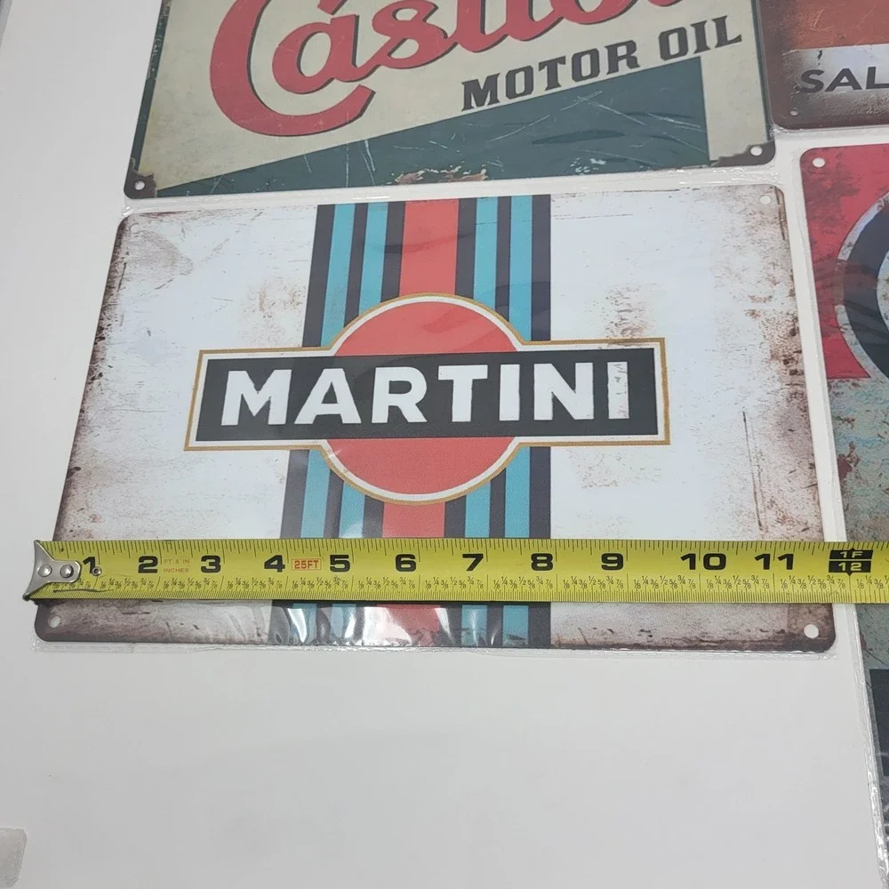 Lot Of 4 Mancave Garage Vintage Gas Oil Stihl Retro Look Metal Signage Signs